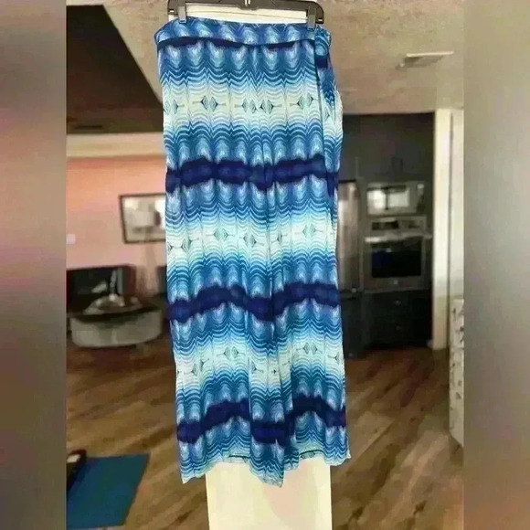 bisou bisou blue chiffon tie dye set sz XL - Picture 7 of 10